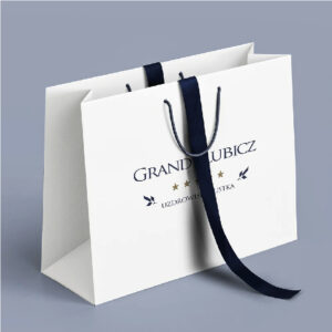 Torba papierowa premium, torby reklamowe z logo firmy, torby papierowe z logo, torba papierowa wstążka